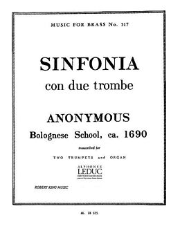  Notenblätter Sinfonia con due trombe
