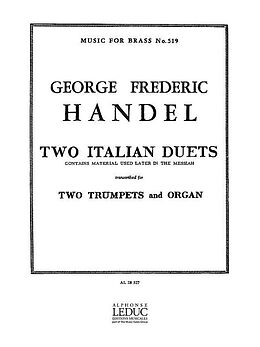 Georg Friedrich Händel Notenblätter 2 Italian Duets for 2 trumpets and organ