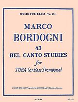 Giulio Marco Bordogni Notenblätter 43 Bel Canto Studies