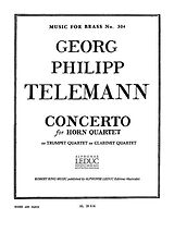 Georg Philipp Telemann Notenblätter Concerto for 4 horns (or trumpets, clarinets)