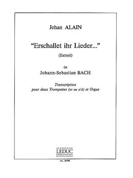 Johann Sebastian Bach Notenblätter Erschallet ihr Lieder