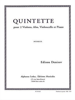 Edison Denissow Notenblätter Quintett für 2 Violinen, Viola, Violoncello