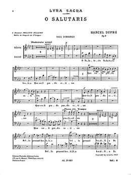 Marcel Dupré Notenblätter O Salutaris op.9