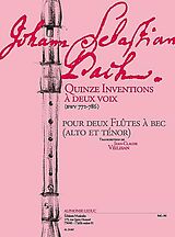 Johann Sebastian Bach Notenblätter 15 Inventions a deux voix BVW772-786 pour