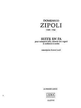 Domenico Zipoli Notenblätter Suite en fa