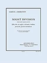 Samuel Andreyev Notenblätter Night Division pour 7 instruments