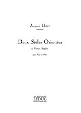 Jacques Ibert Notenblätter 2 stèles orientées pour