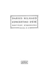 Darius Milhaud Notenblätter CONCERTINO DETE POUR ALTO ET