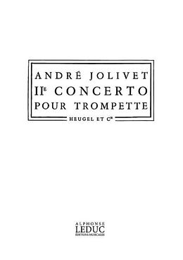 André Jolivet Notenblätter Concerto no.2 pour trompette