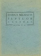 Darius Milhaud Notenblätter Septuor a cordes