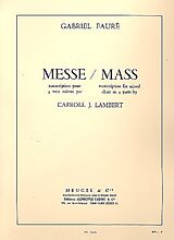 Gabriel Urbain Fauré Notenblätter Messe basse Transcription pour 4 voix