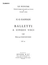Giovanni Giacomo Gastoldi Notenblätter Balletti à cinque Voci (1591)
