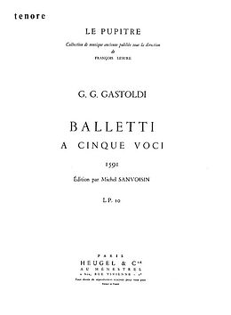 Giovanni Giacomo Gastoldi Notenblätter Balletti à cinque Voci (1591)