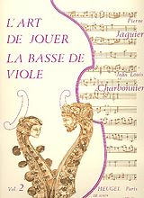 Jean-Louis Charbonnier Notenblätter Lart de jouer la basse de viole vol.2