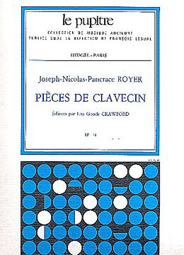 Joseph Nicolas Pancrace Royer Notenblätter Pièces de clavecin