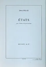 Betsy Jolas Notenblätter ETATS POUR VIOLON ET 6 PER