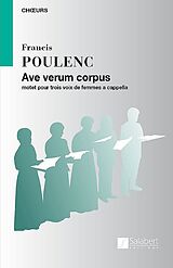 Francis Poulenc Notenblätter Ave verum corpus Motet pour