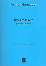 Arthur Honegger Notenblätter 3 psaumes pour chant et piano
