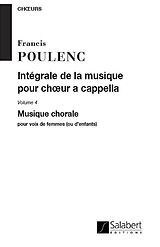 Francis Poulenc Notenblätter Integrale de la musique pour choeur