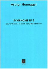 Arthur Honegger Notenblätter Symphonie no.2 pour cordes et