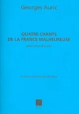 Georges Auric Notenblätter 4 chants de la France malheuruese