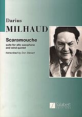 Darius Milhaud Notenblätter Scaramouche suite pour saxophone