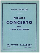 Darius Milhaud Notenblätter Concerto no.1