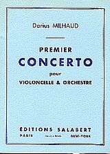 Darius Milhaud Notenblätter Concerto no.1 pour violoncelle