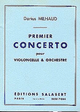 Darius Milhaud Notenblätter Concerto no.1 pour violoncelle