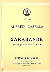 Alfredo Casella Notenblätter Sarabande op.10