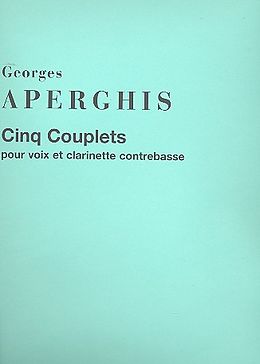  Notenblätter 5 Couplets pour voix et clarinette contrebasse