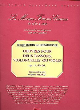 Joseph Bodin de Boismortier Notenblätter Ouevres pour 2 bassons