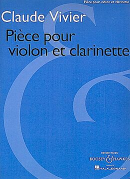 Claude Vivier Notenblätter Pièce pour violon et clarinette