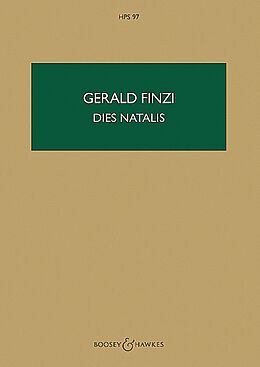 Gerald Finzi Notenblätter Dies natalis op.8