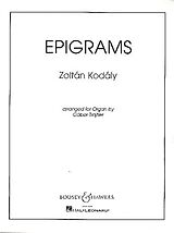 Zoltan Kodaly Notenblätter Epigrams