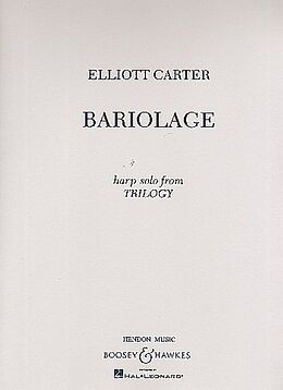 Elliott Carter Notenblätter Bariolage From Trilogy