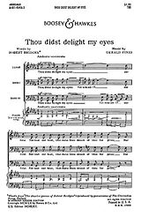 Gerald Finzi Notenblätter Thou didst delight my eyes op. 32