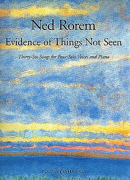 Ned Rorem Notenblätter Evidence of Things Not Seen