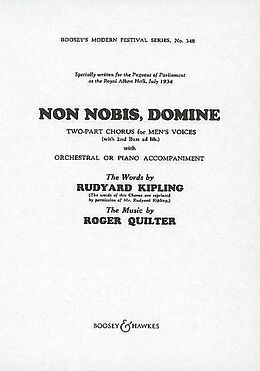 Roger Quilter Notenblätter Non Nobis, Domine