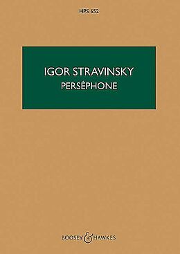 Igor Strawinsky Notenblätter Perséphone HPS 652