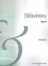 Igor Strawinsky Notenblätter Septett