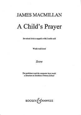 James MacMillan Notenblätter A Childs Prayer