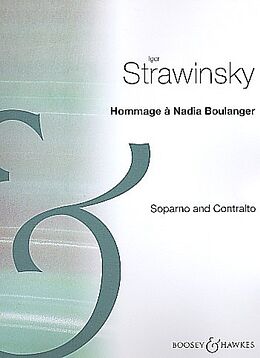 Igor Strawinsky Notenblätter Hommage à Nadia Boulanger