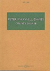 Sir Peter Maxwell Davies Notenblätter Orkney Saga no.3 for alto saxophone