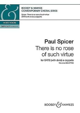 Paul Spicer Notenblätter There is no Rose of such Virtue