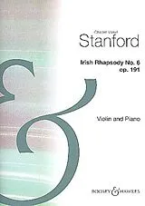 Charles Villiers Stanford Notenblätter Irish Rhapsody no.6 op.191 for Violin and Orchestra