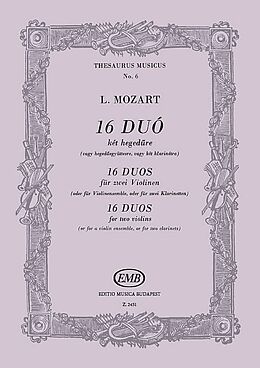 Leopold Mozart Notenblätter 16 Duos