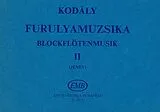 Zoltan Kodaly Notenblätter Blockflötenmusik Band 2 für