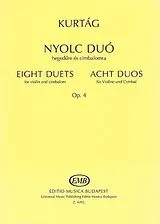György Kurtág Notenblätter 8 Duos op.4 für Violine und