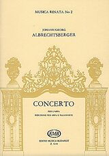 Johann Georg Albrechtsberger Notenblätter Konzert für Harfe, 2 Hörner und